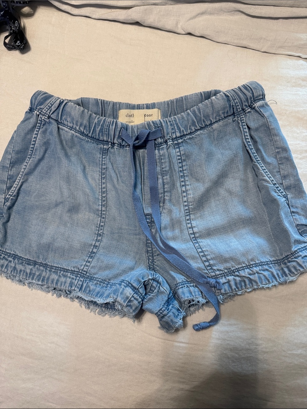 cloth & stone Light Denim Drawstring Jean Shorts